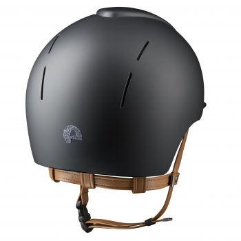 Casque d’équitation Smart Nova / Textile Noir / Sangle Beige / Star Argent