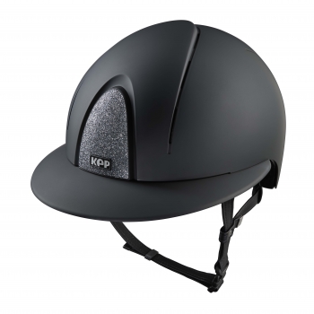 Casque d’équitation Smart Nova / Textile Noir / Star Argent / Visière Polo