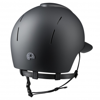 Casque d’équitation Smart Nova / Textile Noir / Star Argent / Visière Polo