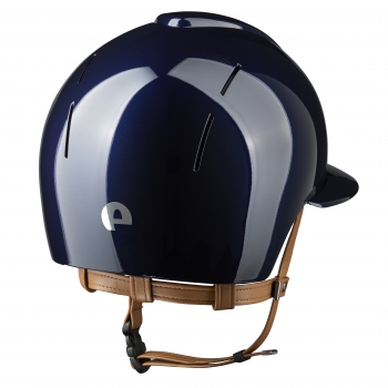 Casque d’équitation Smart Nova / Polish Bleu / Sangle Beige / Visière Polo