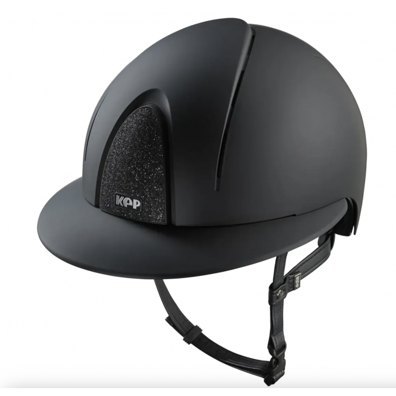 Casque d’équitation Smart Nova / Textile Noir / Star Noir / visière Polo