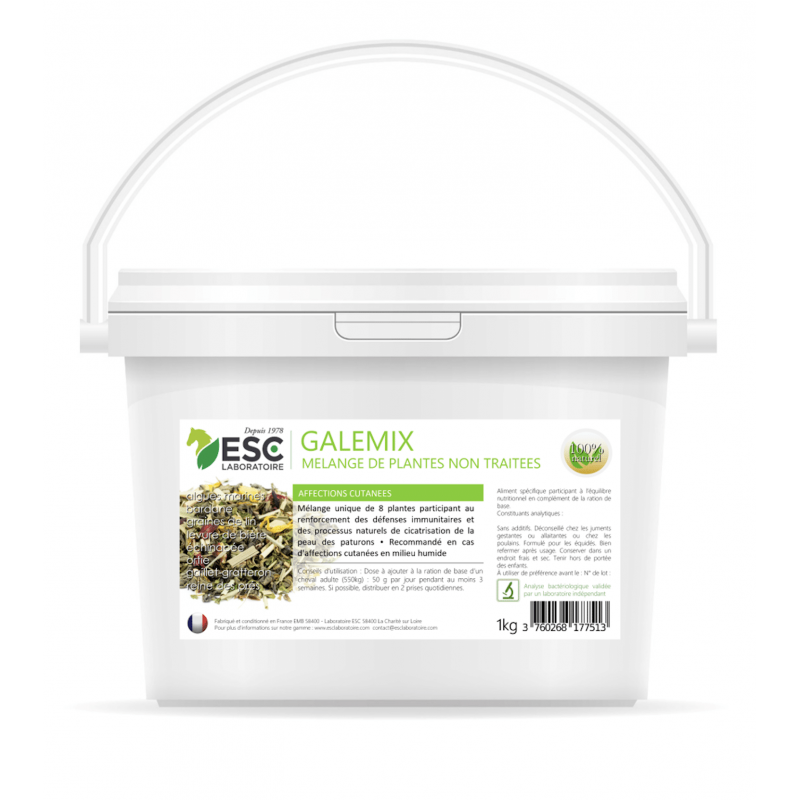 GALEMIX – Irritations cutanées cheval – Mélange de plantes