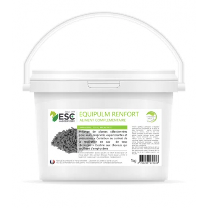 EQUIPULM RENFORT – Irritation des bronches cheval – Complément enrichi à base de plantes et propolis