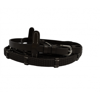 Rênes CANTER caoutchouc Soft Linea à 7 arrêtoirs