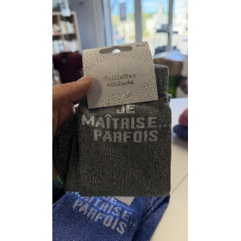 Chaussette pailletée équitation 36-41 JE MAÎTRISE … PARFOIS