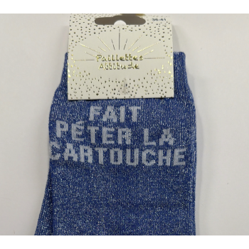 Chaussette équitation pailletée 36-41 FAIT PÉTER LA CARTOUCHE