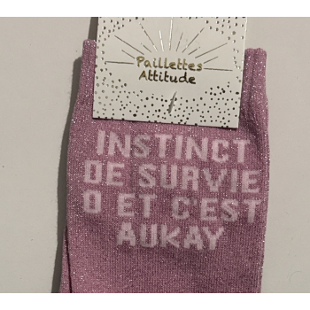 Chaussette équitation pailletée 36-41 INSTINCT DE SURVIE 0 ET C’EST AUKAY