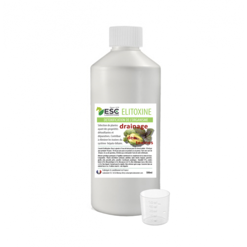 Elitoxine – Drainage detox cheval – Complément liquide à base de plantes Myhorsely %description_short|limit|%