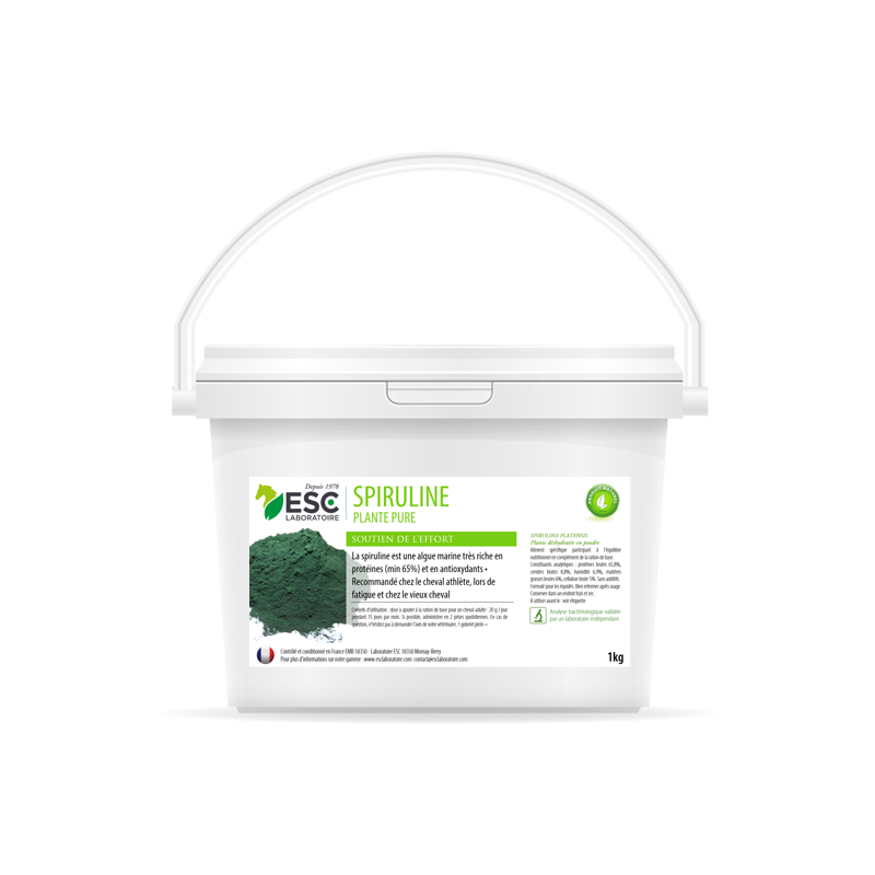 spiruline- soutient de l'effort et de l'organisme cheval- plante pur 1kg Myhorsely %description_short|limit|%