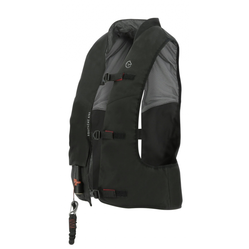 Vue détaillée du gilet airbag équitation Equithème AIR2. Vue détaillée du gilet airbag équitation Equithème AIR2.