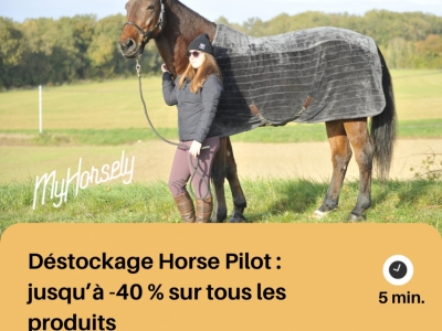Déstockage Horse Pilot : jusqu’à -40 % sur tous les produits