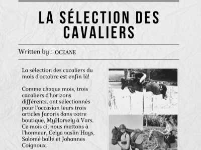 La Selection des cavaliers Myhorsely : Octobre 